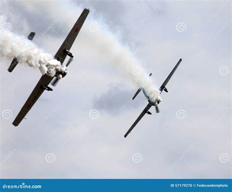 Thiene Vicenza Italy 26th July 2015two Aircraft Editorial Image