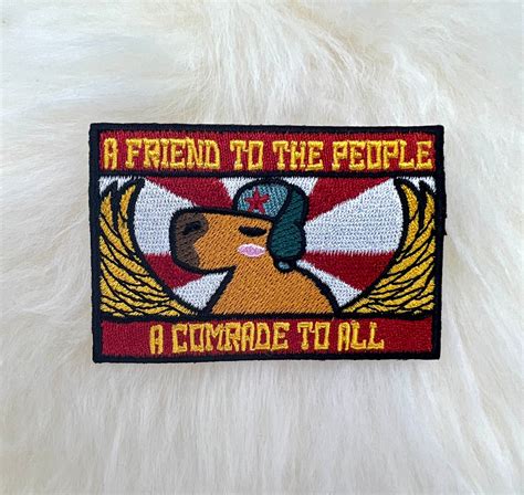Commie Capybara Patch Capybara Patch Funny Patch Etsy Finland
