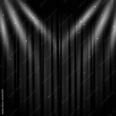 Black Stage Curtain Background Stock Vector Adobe Stock