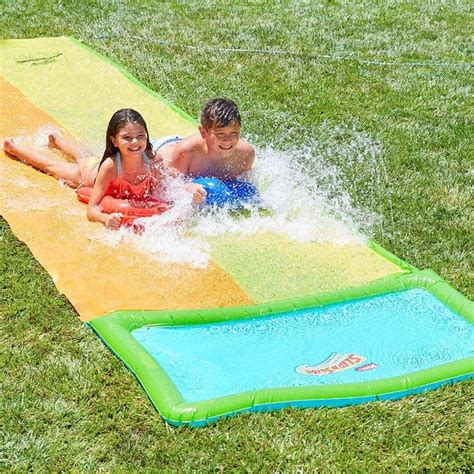 In fact, most slide 'n slides are so thin they fall apart after only a couple slips and slides. Wham-O Slip 'N Slide Hydroplane Double XL Water Toy | The ...
