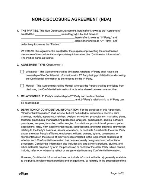 Free Confidentiality Agreement Template