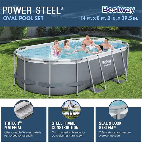 Power Steel Oval Above Ground Swimming Pool | Pool, Above ground