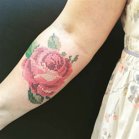 12 Cross Stitch Tattoo Ideas Youll Have To See To Believe Alexie