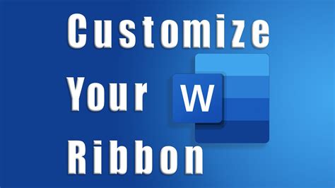 Microsoft Office Customizing Your Ribbon Youtube