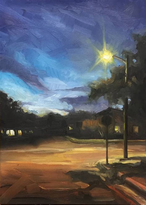 Night Walk Painting In 2021 Night Scene Painting Original Landscape