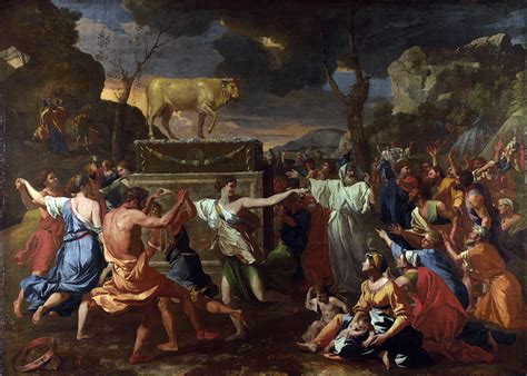 Картинки Nicolas Poussin The Adoration of the Golden Calf Живопись