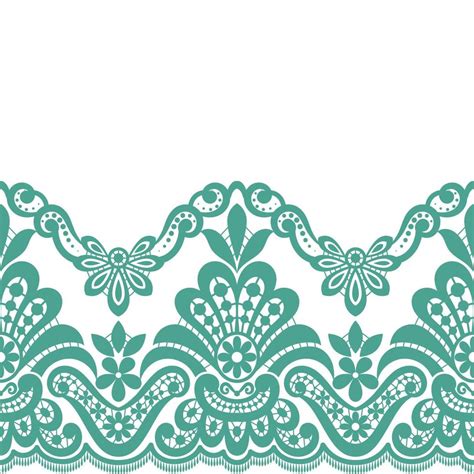 Lace Seamless Pattern Embroidery Artwork Vector Line Graphic Floral