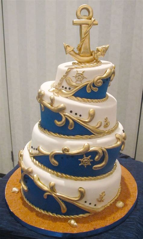 Nautical Topsy Turvy Wedding Cake Nautical Cake Nautical Wedding