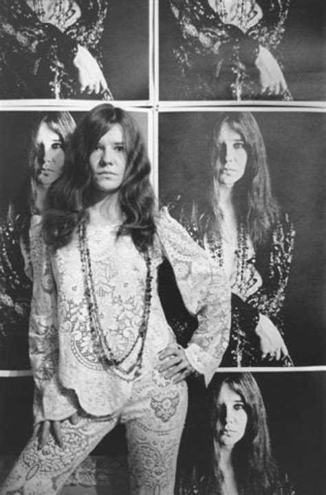 Janis Joplin In Her San Francisco Flat In Front Of Her Wall Of Janis