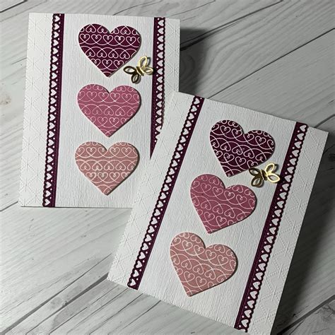 Simple Valentine Card Using Stampin Up Lots Of Heart Bundle Stamped