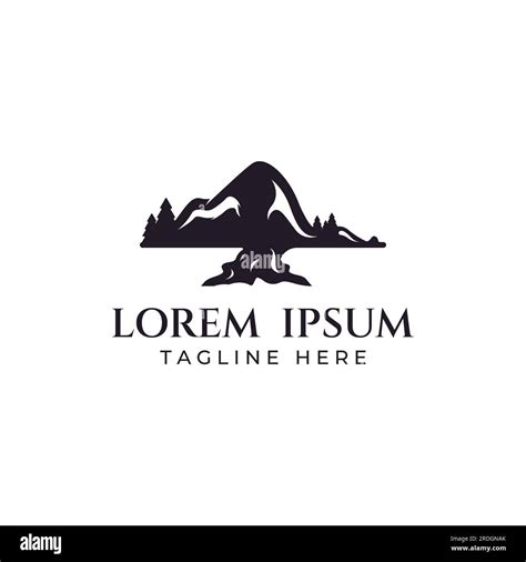 Mountain Landscape View With A Minimalist Design Logo For
