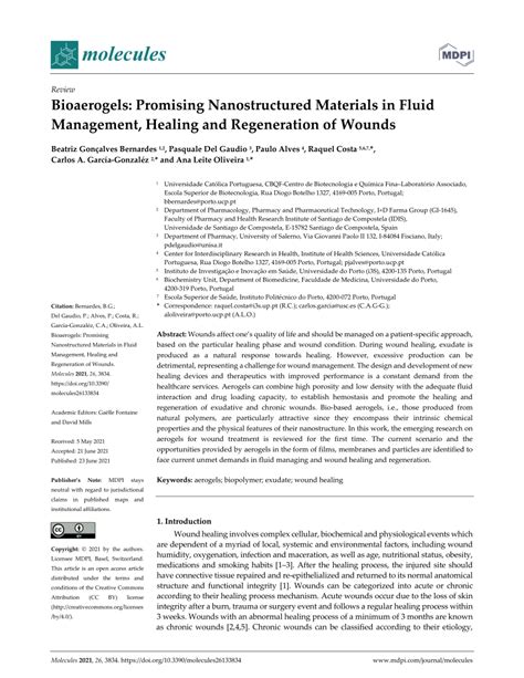 Pdf Bioaerogels Promising Nanostructured Materials In Fluid