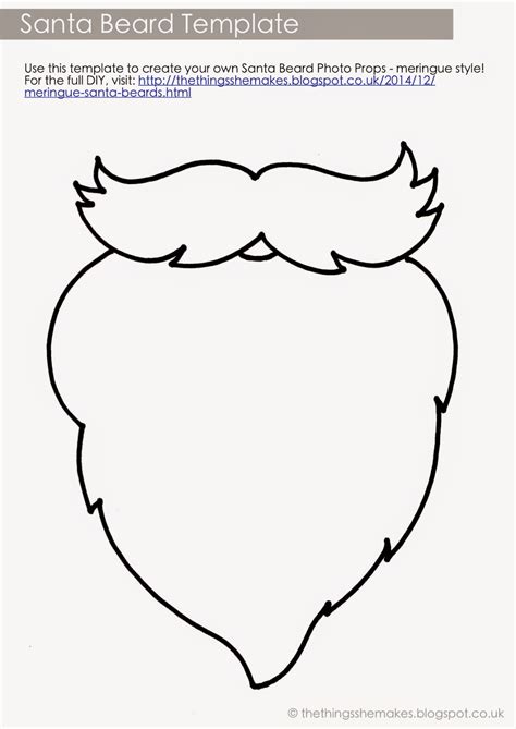 Best Photos Of Santa Beard Template Printable Santa