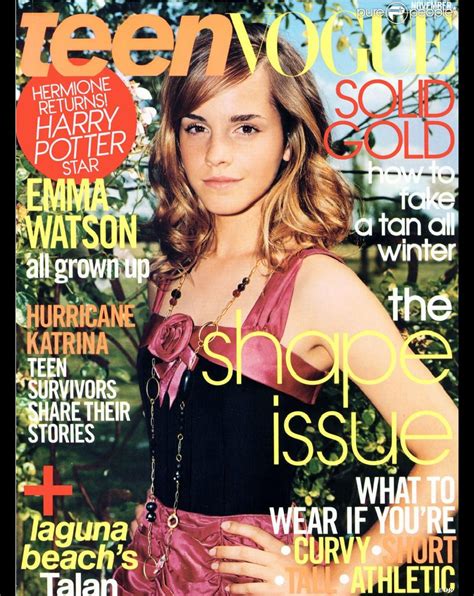 A 15 Ans Emma Watson Posait En Couverture Du Magazine Teen Vogue