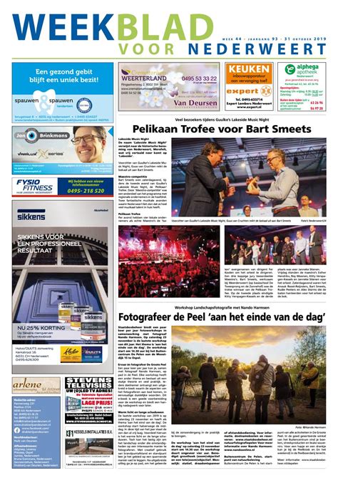 Are listed below, click on the city name to find distance between. Week 44 2019 by Weekblad Nederweert - Issuu