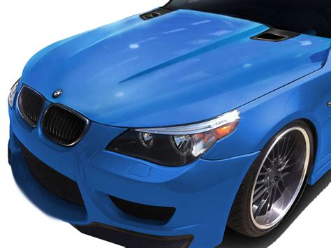 Black gloss half for bmw badge emblem overlay sticker hood rims fits all bmw. Duraflex 2004-2010 BMW 5 Series E60 DTM Hood