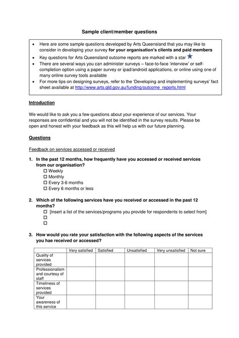 Business Plan Survey Questionnaire Sample - shaaddesigns