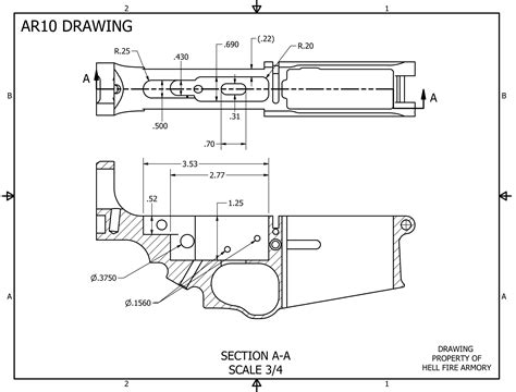 Ar15 Lower Receiver Diagram Glossy Poster Picture Photo