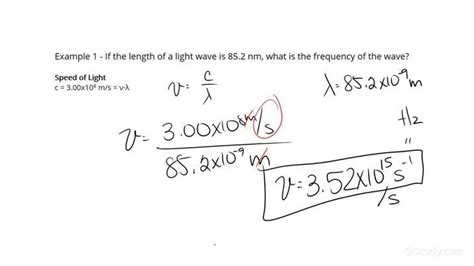 How To Find The Frequency Of Light From Its Wavelength Physics