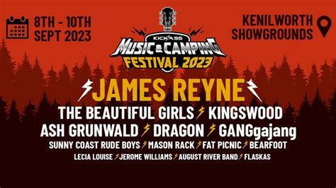 2023 Kickass Music And Camping Festival Kenilworth Showgrounds