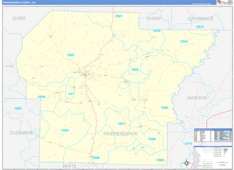 Wall Maps Of Independence County Arkansas