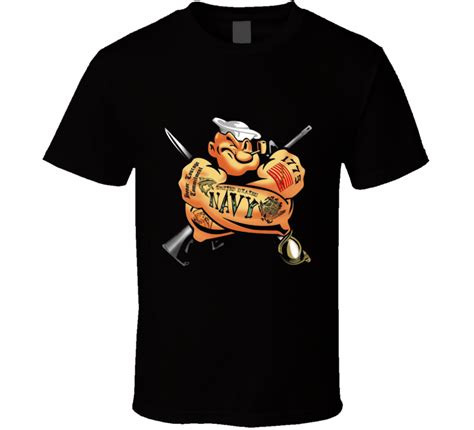 Popeye The Sailor Man Untied States Navy T Shirt