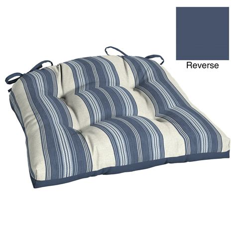 better homes and gardens blue stripe 18 x 20 outdoor wicker chair cushion