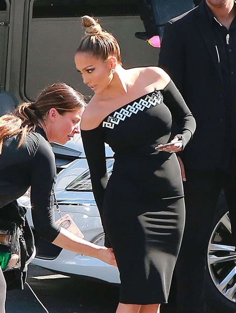 jennifer lopez in tight dress at american idol set in west hollywood hawtcelebs