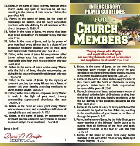 Pray Without Ceasing Prayer Guidelines For Church Members