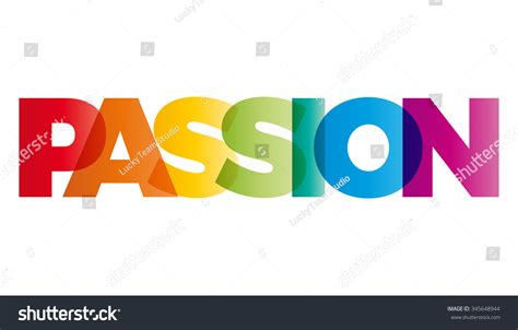 Word Passion Vector Banner Text Colored Stock Vector 345648944