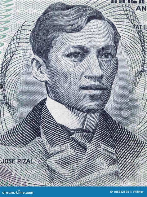 Jose Rizal 1861 1896 Portrait On Philippine 1 Piso 1969 B Stock Photo