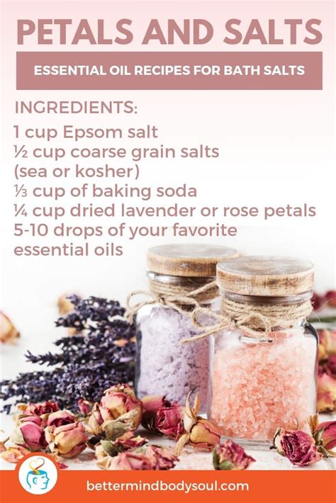 21 Essential Oil Recipes For Bath Salts Diy Bath Salts With Essential