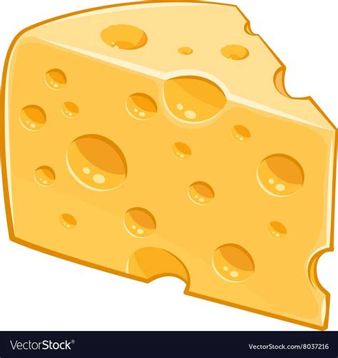 Piece Of Cheese Royalty Free Vector Image Vectorstock Cheese