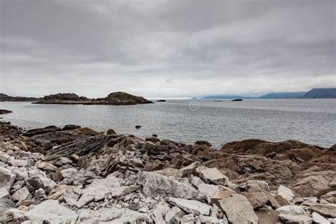 Rocky Coast Lofoten Islands Landscape Norway Stock Image Image Of