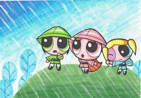 Rainy Day By Yang Mei On Deviantart Powerpuff Girls Anime Powerpuff