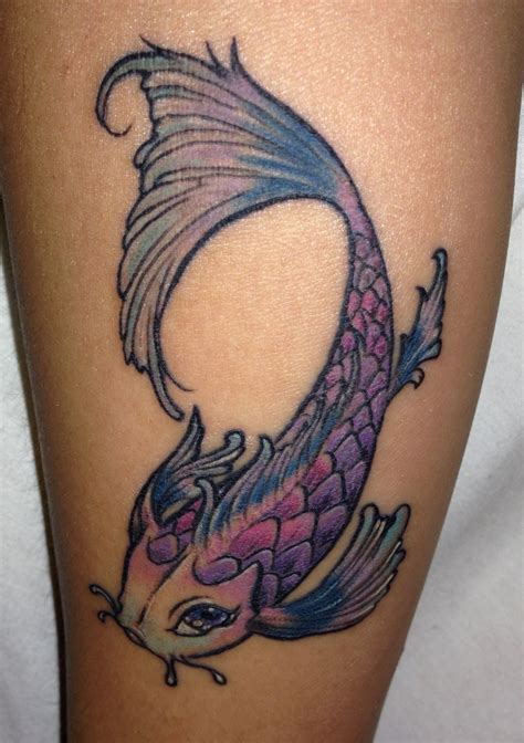 My Butterfly Koi Fish Done Shades Of My Favorite Colors Blue And Purple