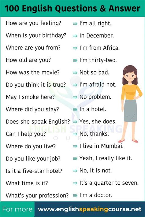 Common English Questions Answers For Beginners How To Ask And