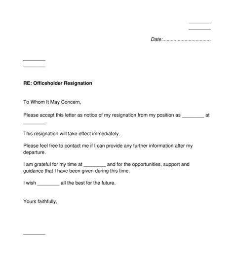 Company Director Resignation Letter Template Summary In Cv Sample