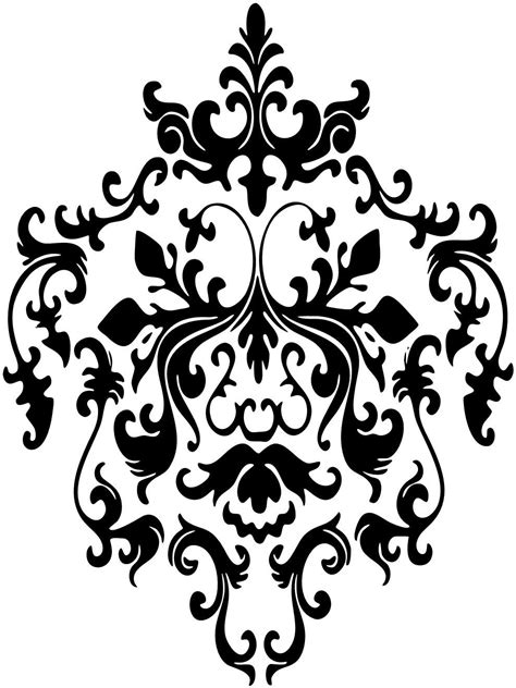 Baroque Pattern Decal Swirl Vinyl Sticker Baroque Vinyl Wall Decal