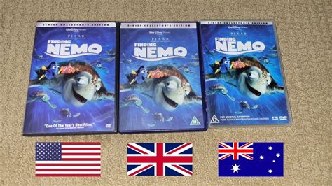 Finding Nemo DVD Menu Differences USA UK And Australia YouTube