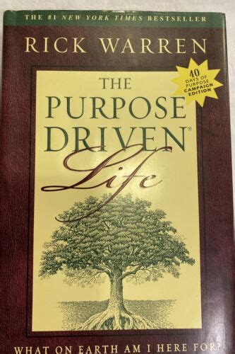 The Purpose Driven Life By Rick Warren Quality Book 9780310205715 Ebay