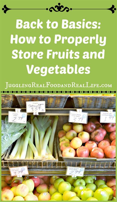 The Basics Fruit And Vegetable Storage