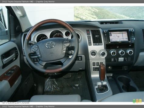 Graphite Gray Interior Dashboard For The 2012 Toyota Sequoia Platinum