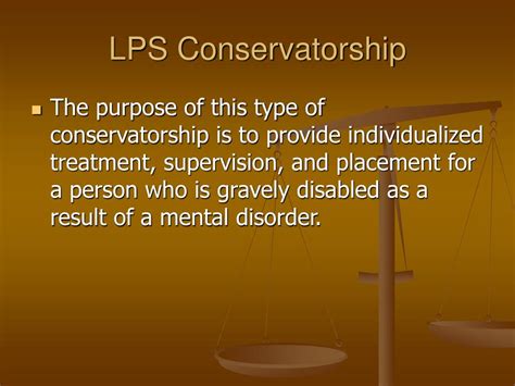 There are different types of conservatorships: PPT - CONSERVATORSHIPS AND ALTERNATIVES PowerPoint Presentation - ID:164159