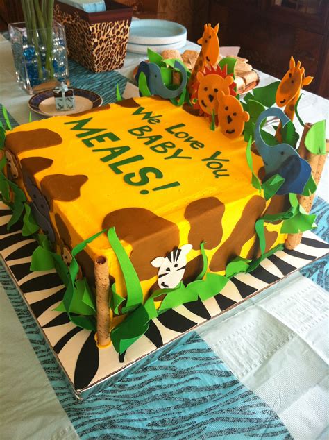 Pin By Lindsey Binkle On Cakes I Bake Safari Baby Shower Cake Safari