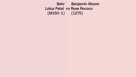 Behr Lotus Petal M Vs Benjamin Moore Rose Rococo Side By