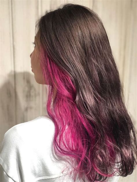 Under Hair Dyed Pink In 2020 Hair Color Streaks Hair Color