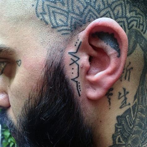 100 Ear Tattoos For Men Inner And Outer Design Ideas