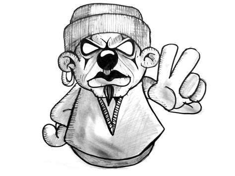 Gangster pooh bear pooh sticker teepublic. Gangsta Girl Drawing at GetDrawings | Free download