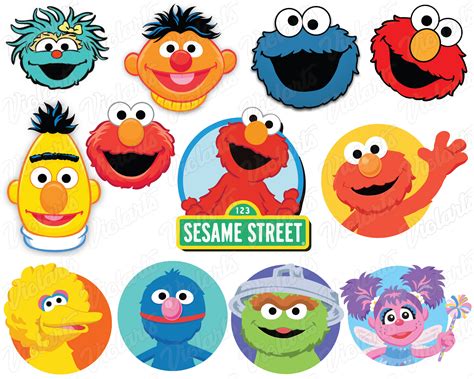 Sesame Street Svg Sesame st Characters Dxf Eps & Png | Etsy
